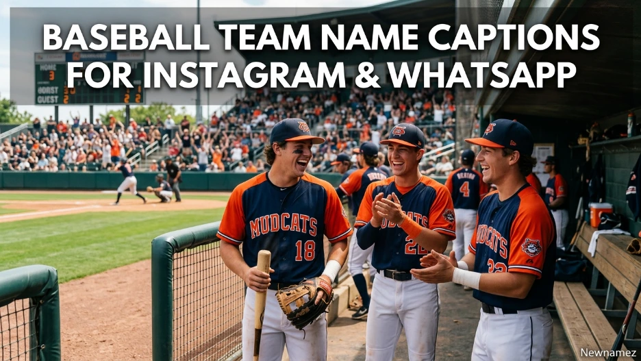 Baseball Team Name Captions for Instagram & WhatsApp