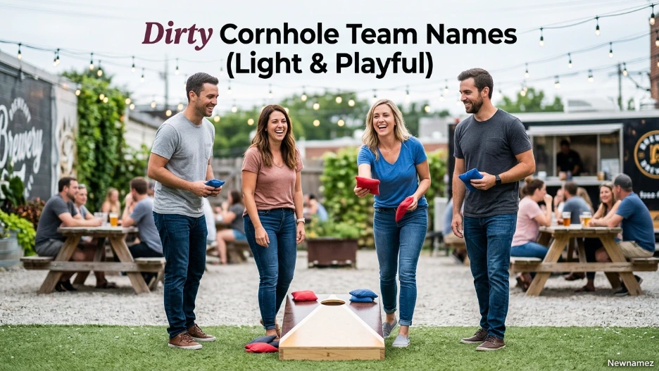 Dirty Cornhole Team Names (Light & Playful)
