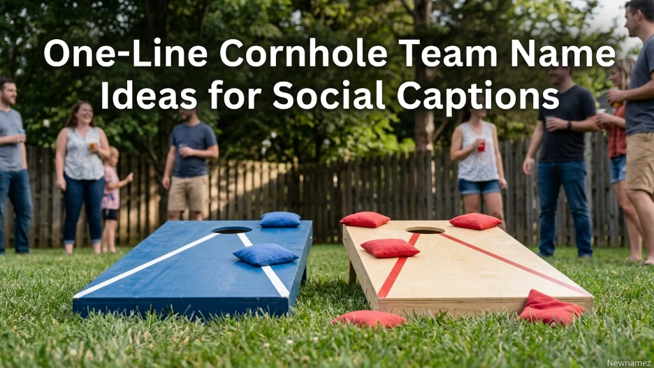 One-Line Cornhole Team Name Ideas for Social Captions