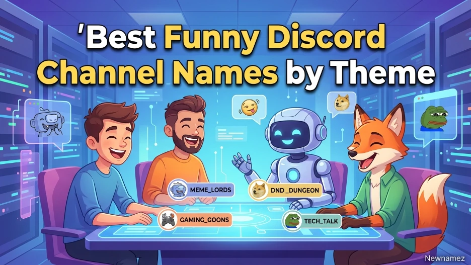Best Funny Discord Channel Names by Theme