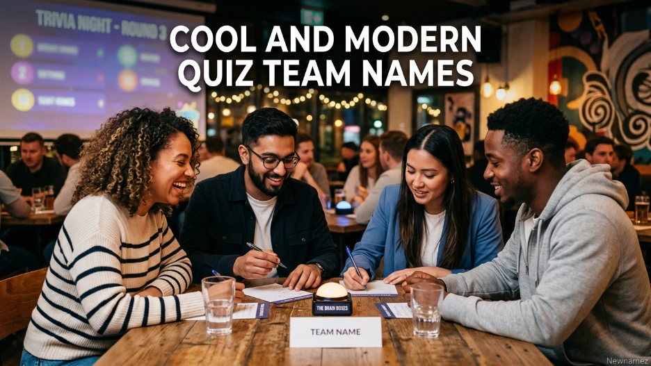 Cool and Modern Quiz Team Names