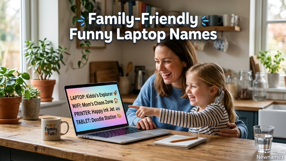 Family-Friendly Funny Laptop Names