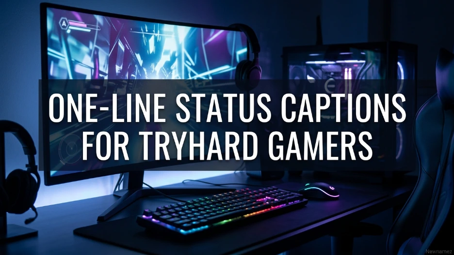 One-Line Status Captions for Tryhard Gamers