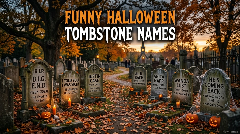 Funny Halloween Tombstone Names